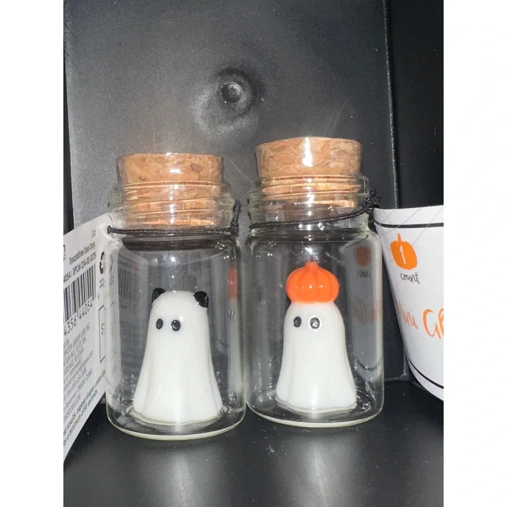 Target Halloween Mini Ghosts in Jars with Gothic Display Shelf
